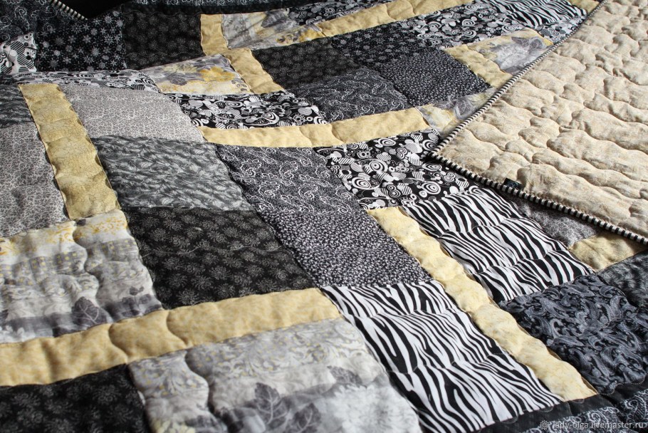 Покрывало в стиле лофт в интерьере