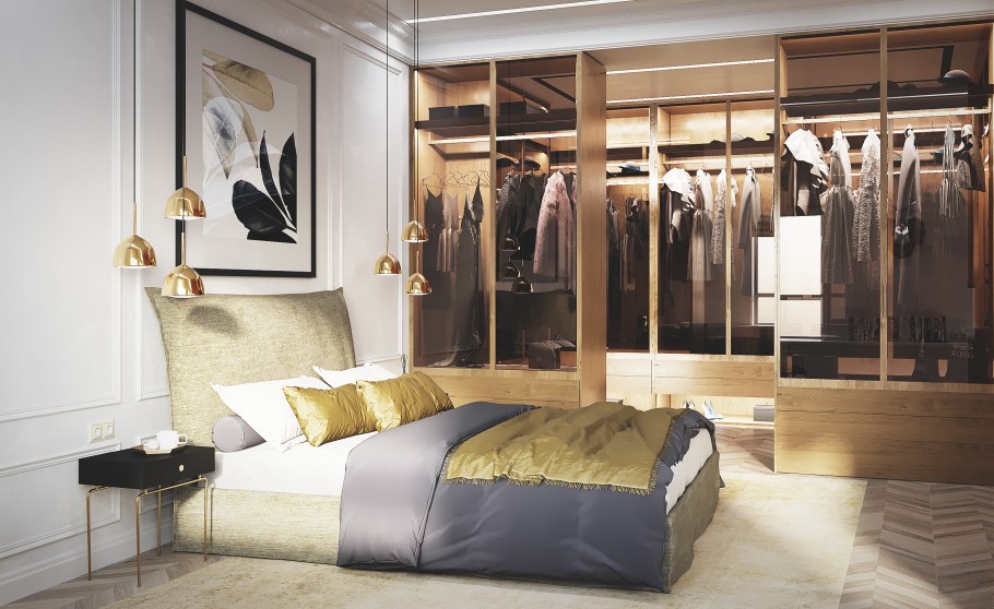 Гардеробной в гостиной