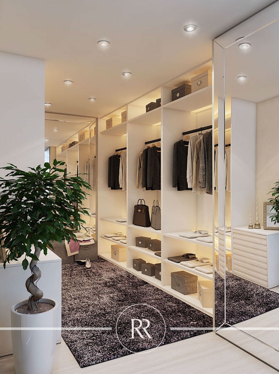 Гардеробные в современном стиле