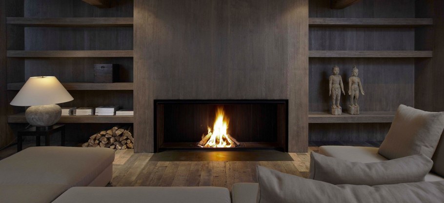 Камин в эко стиле