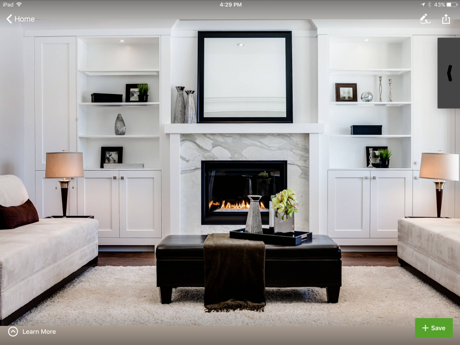 Шкаф с камином и телевизором