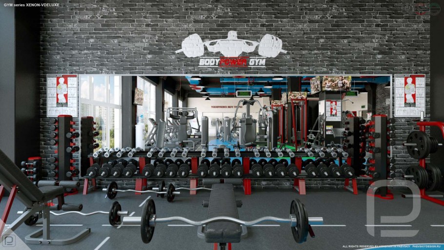 Фитнес залы в брутальном стиле