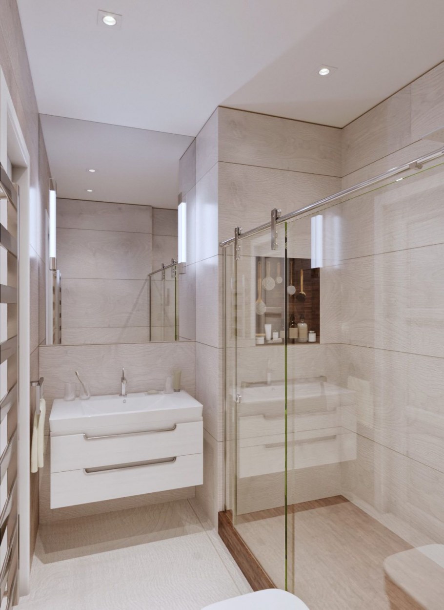 Душевая кабина из плитки