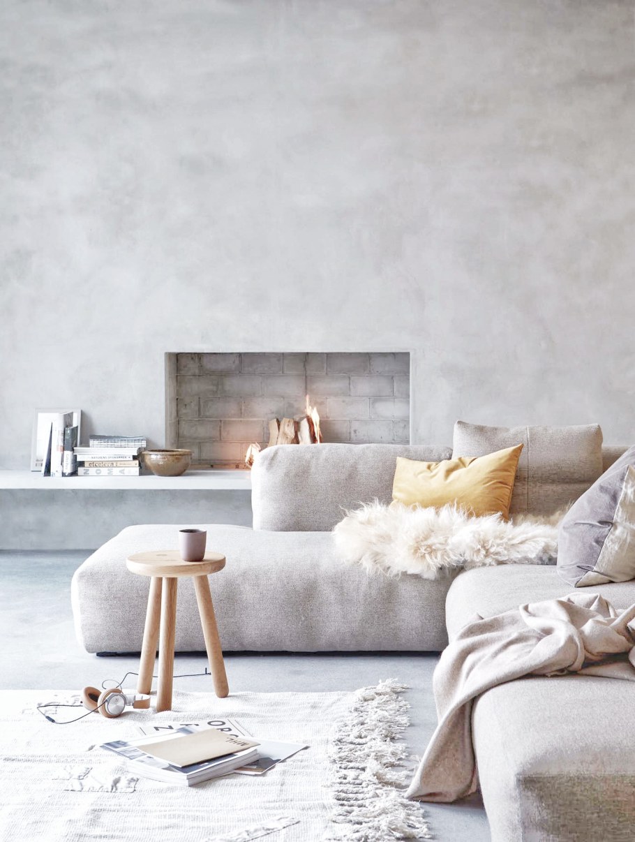 Декоративная штукатурка в интерьере кухни