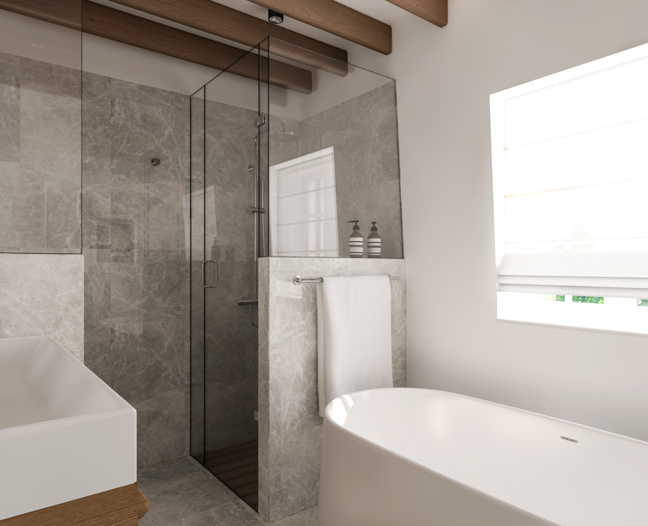 Ванная мрамор дерево бетон