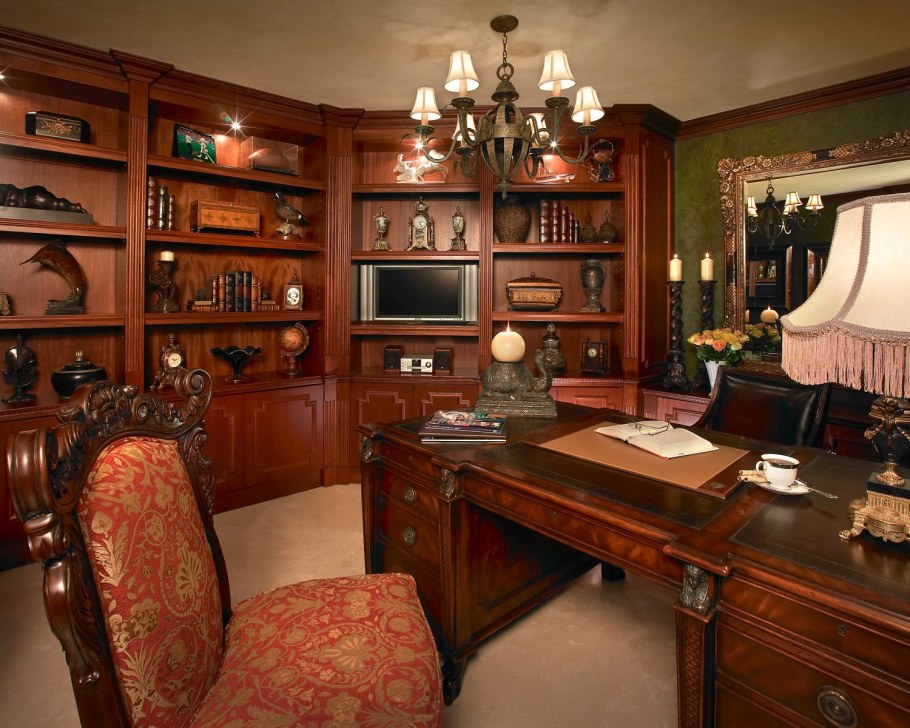 Интерьер кабинета в доме