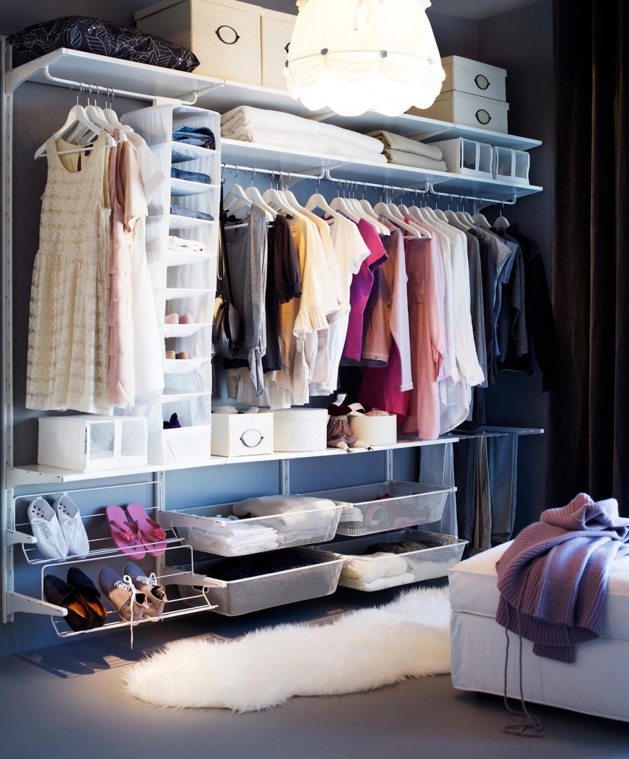 Гардеробная икеа АЛЬГОТ