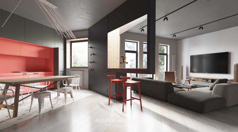 Интерьер лофт Минимализм в квартире студия