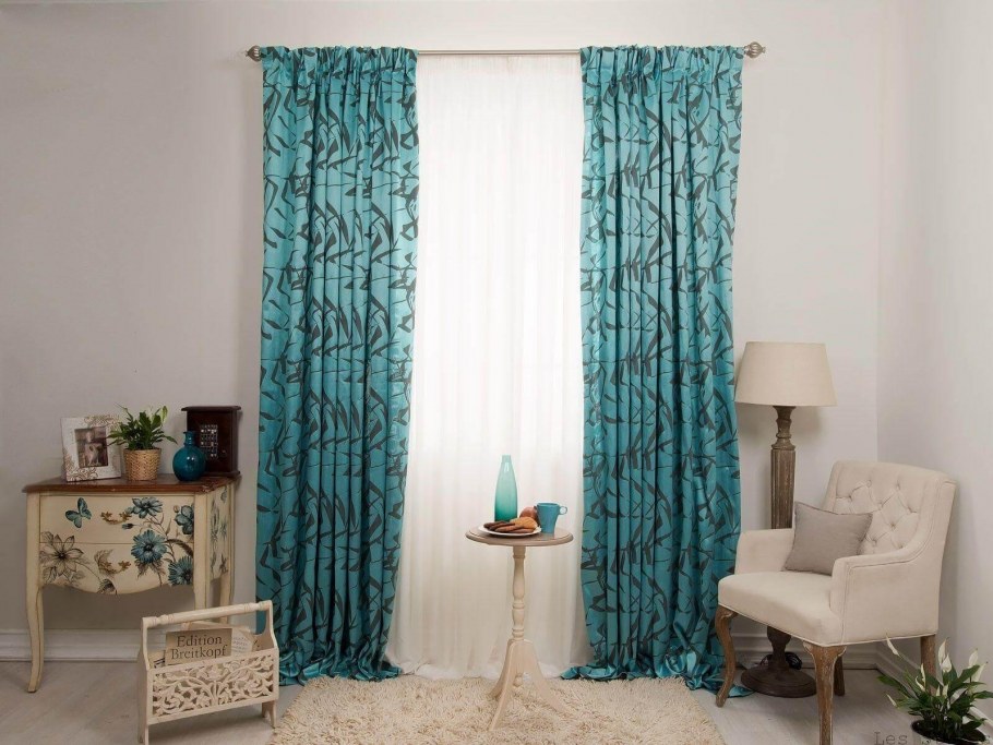 Шторы бирюза