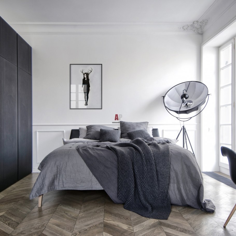 Серый диван в интерьере