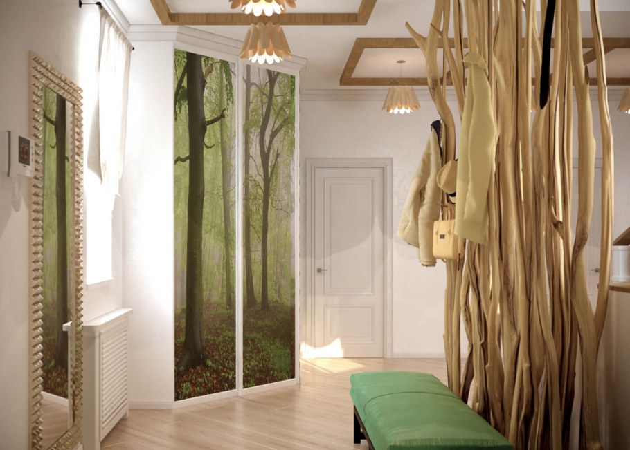 Экостиль в интерьере прихожей