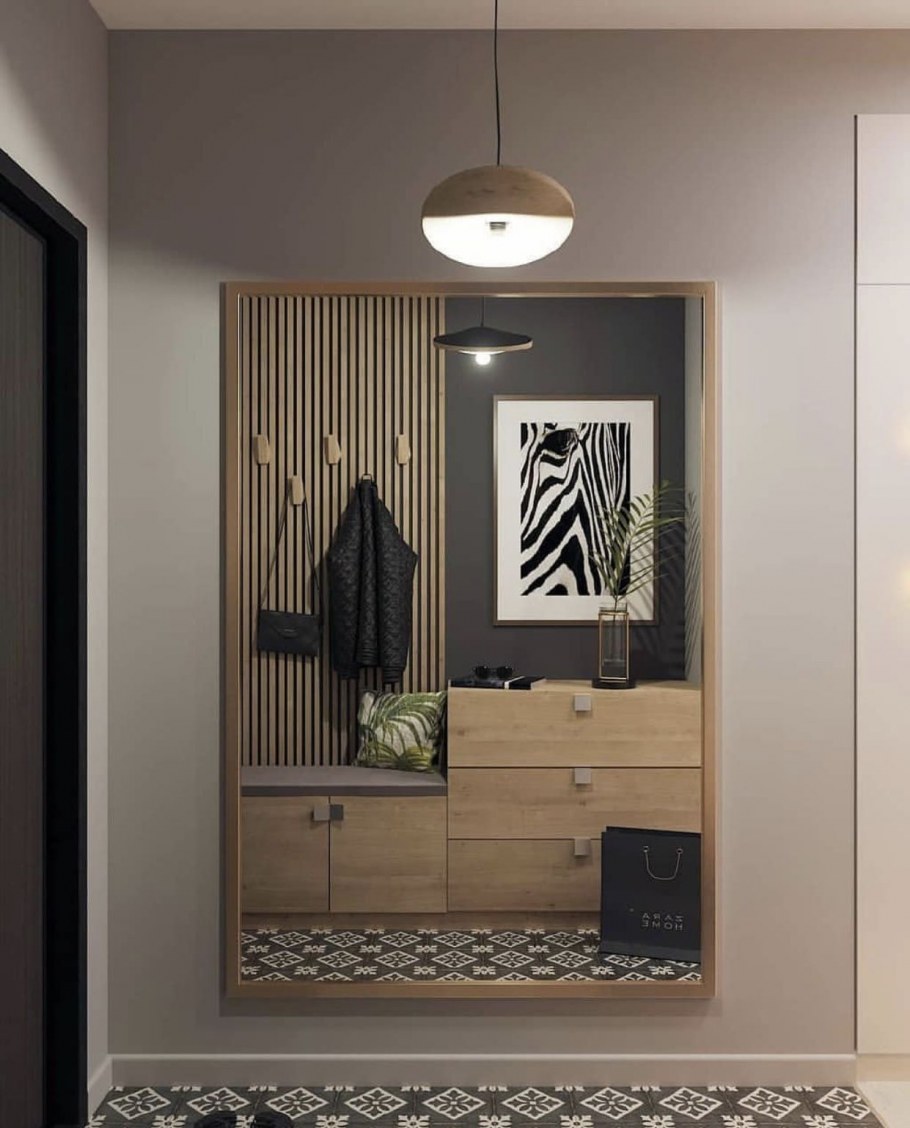 Прихожая с реечками