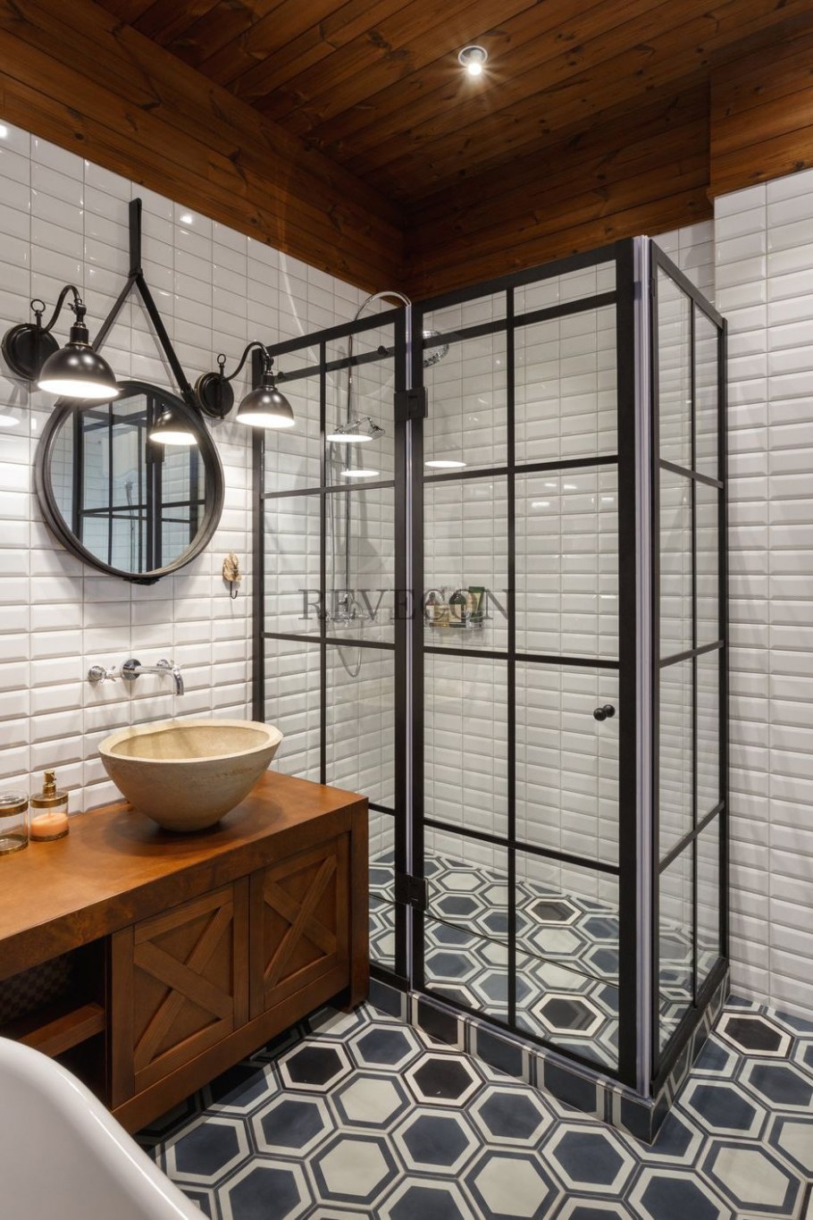 Душевая кабина в стиле Версаче