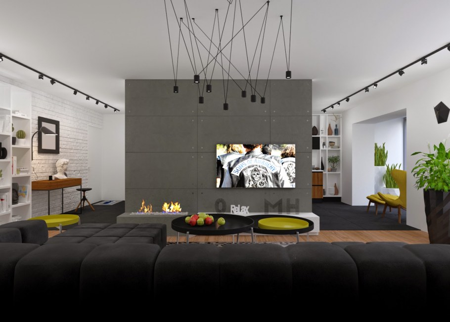 Гостиная в стиле лаунж