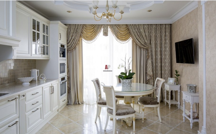 Кухни в классическом стиле в светлых тонах
