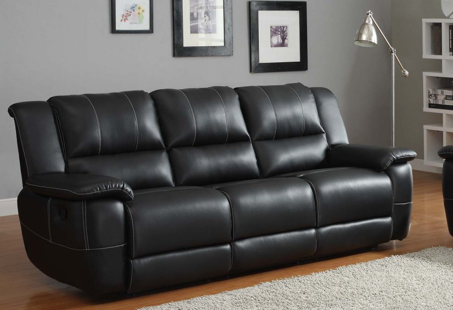 Черный кожаный диван кастинг
