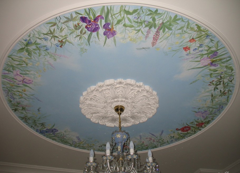 Декор потолка своими руками дешево