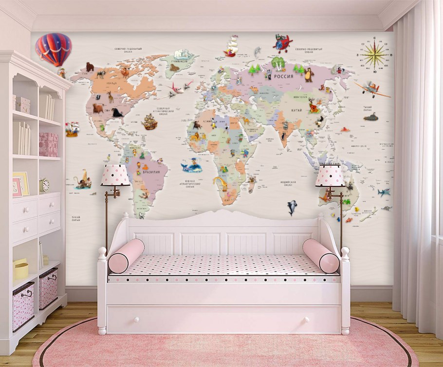 Нежные фотообои для детской