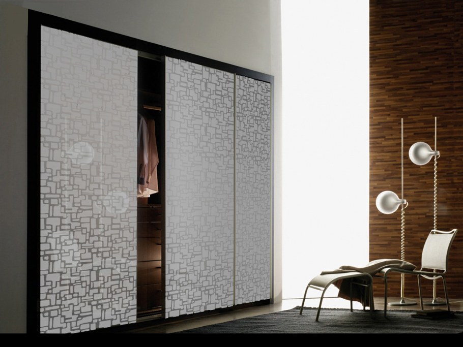 SMC 087 бронза с зеркалом шкаф купе наборные двери