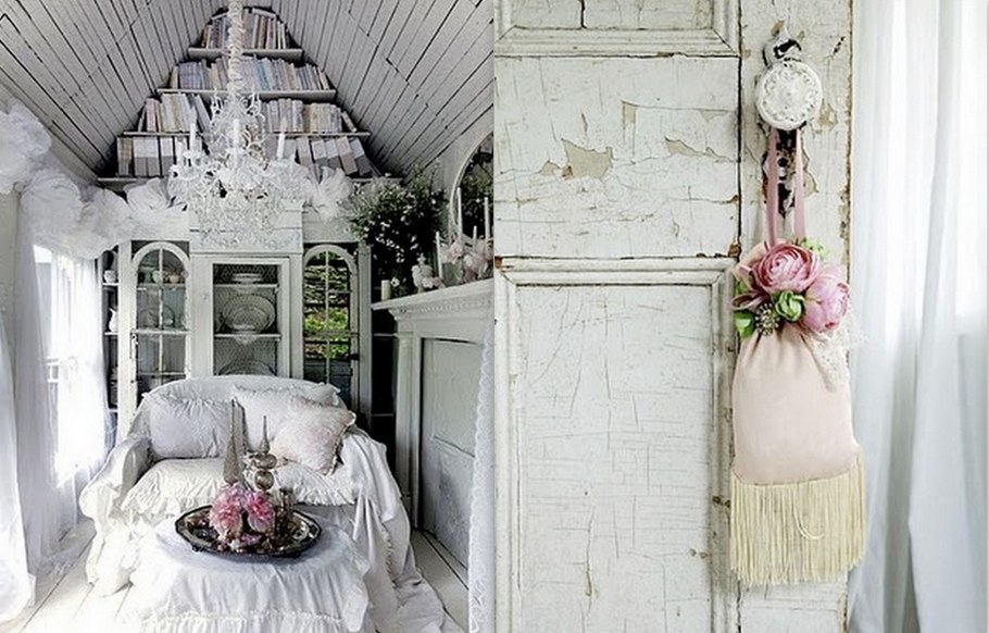 Интерьер беседки в стиле шебби Шик