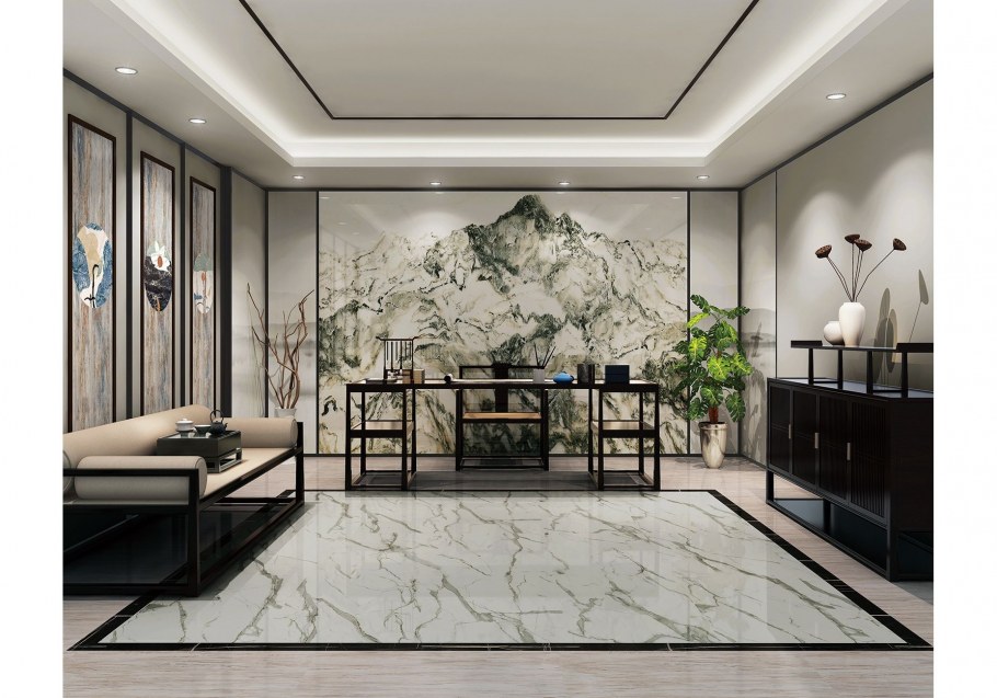 Мраморные стены в интерьере