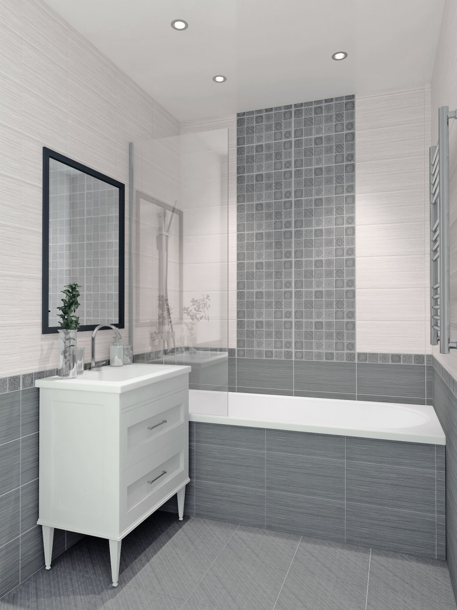 Выкладка плитки в ванной