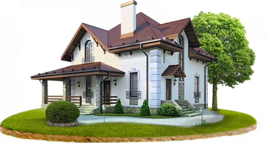 Коттедж на прозрачном фоне