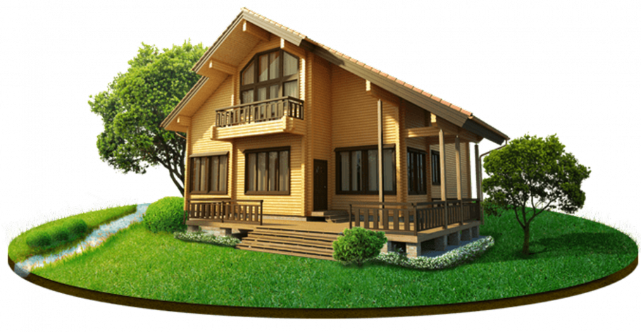 Дом на прозрачном фоне