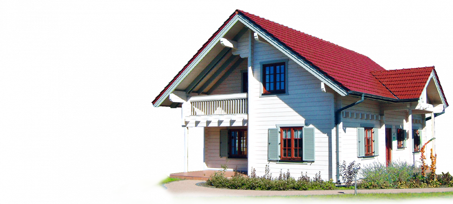 Фасад дома на белом фоне