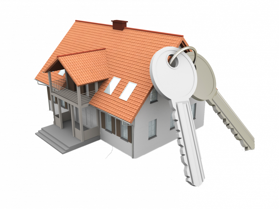 Недвижимое имущество на белом фоне