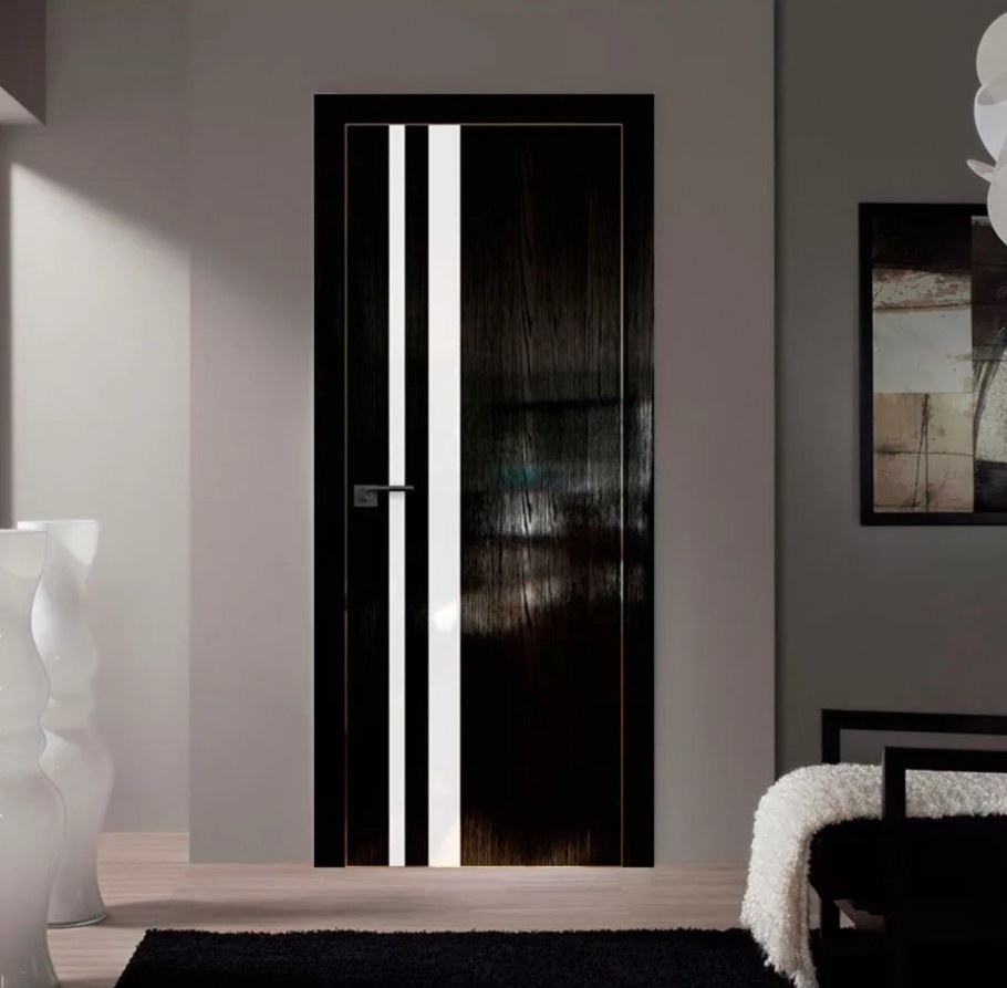 Черный глянец двери Эстет