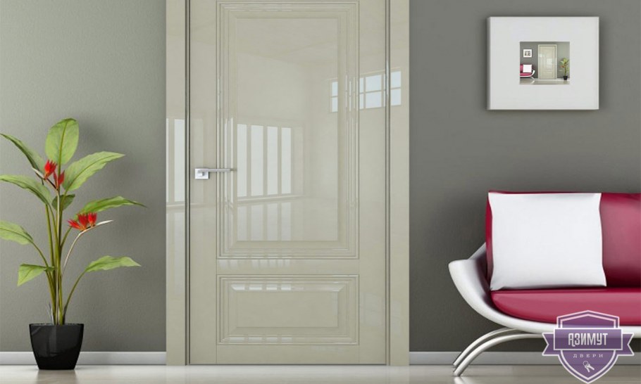 Глянцевые двери в интерьере лофт