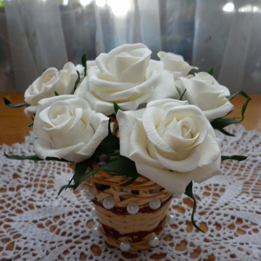 Букет белых роз