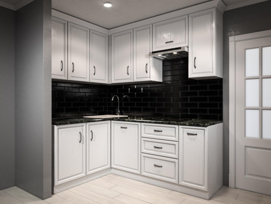 Угловая большая встроенная кухня 2020