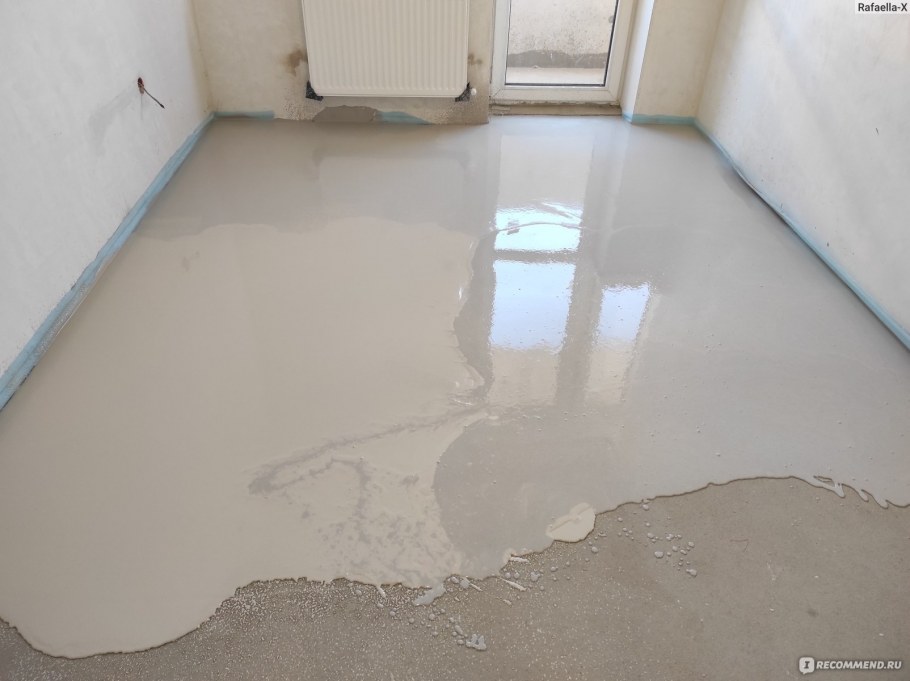 Наливной пол сохнет неравномерно