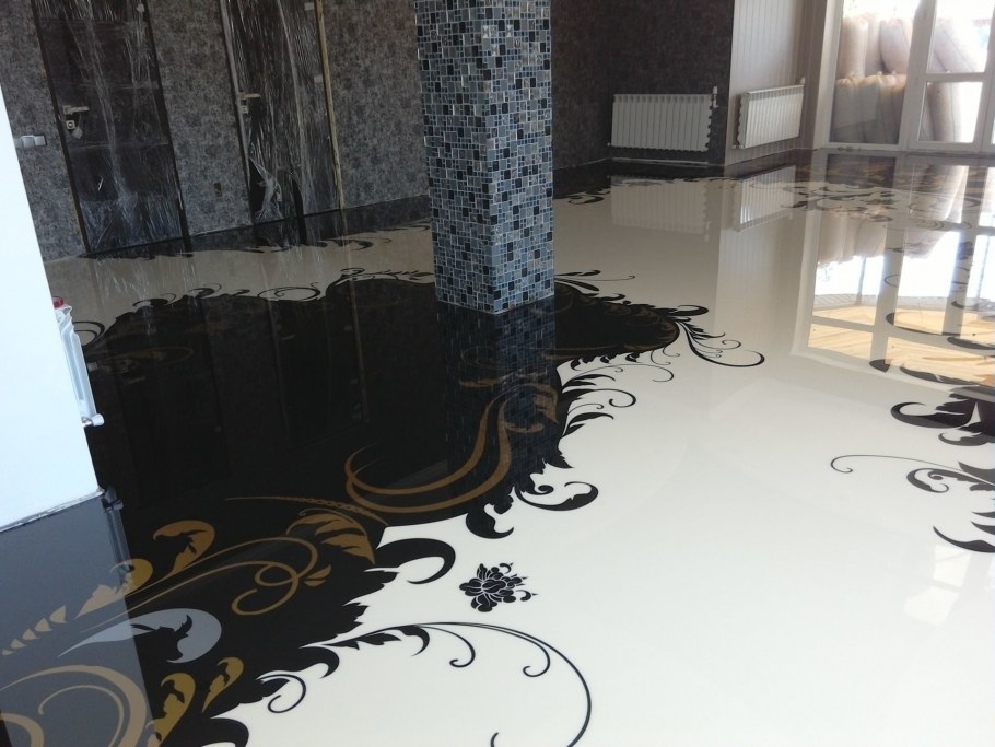 Эпоксидный наливной пол в доме