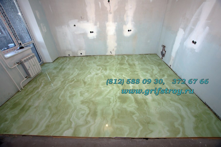 Зеркальные полы заливные