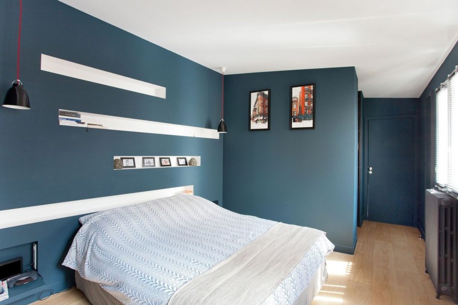 Геометрические фигуры на стене в интерьере