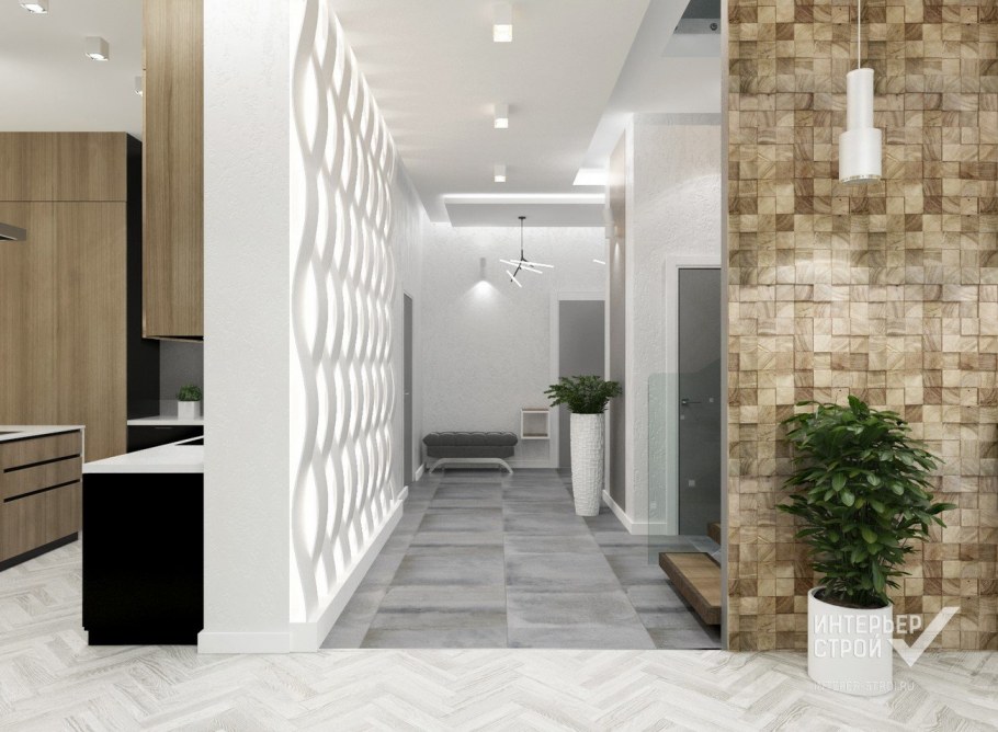 Отделение кухни от гостиной