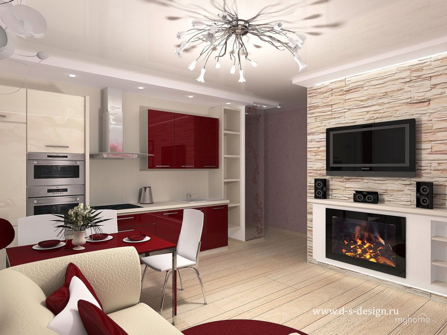 Гостиная в молочно шоколадных тонах