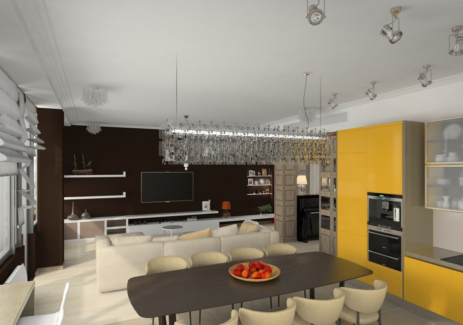 Люстры в квартиру студию