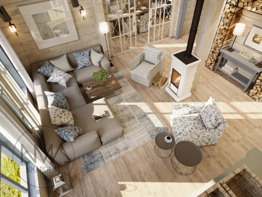 Загородный дом в эко стиле