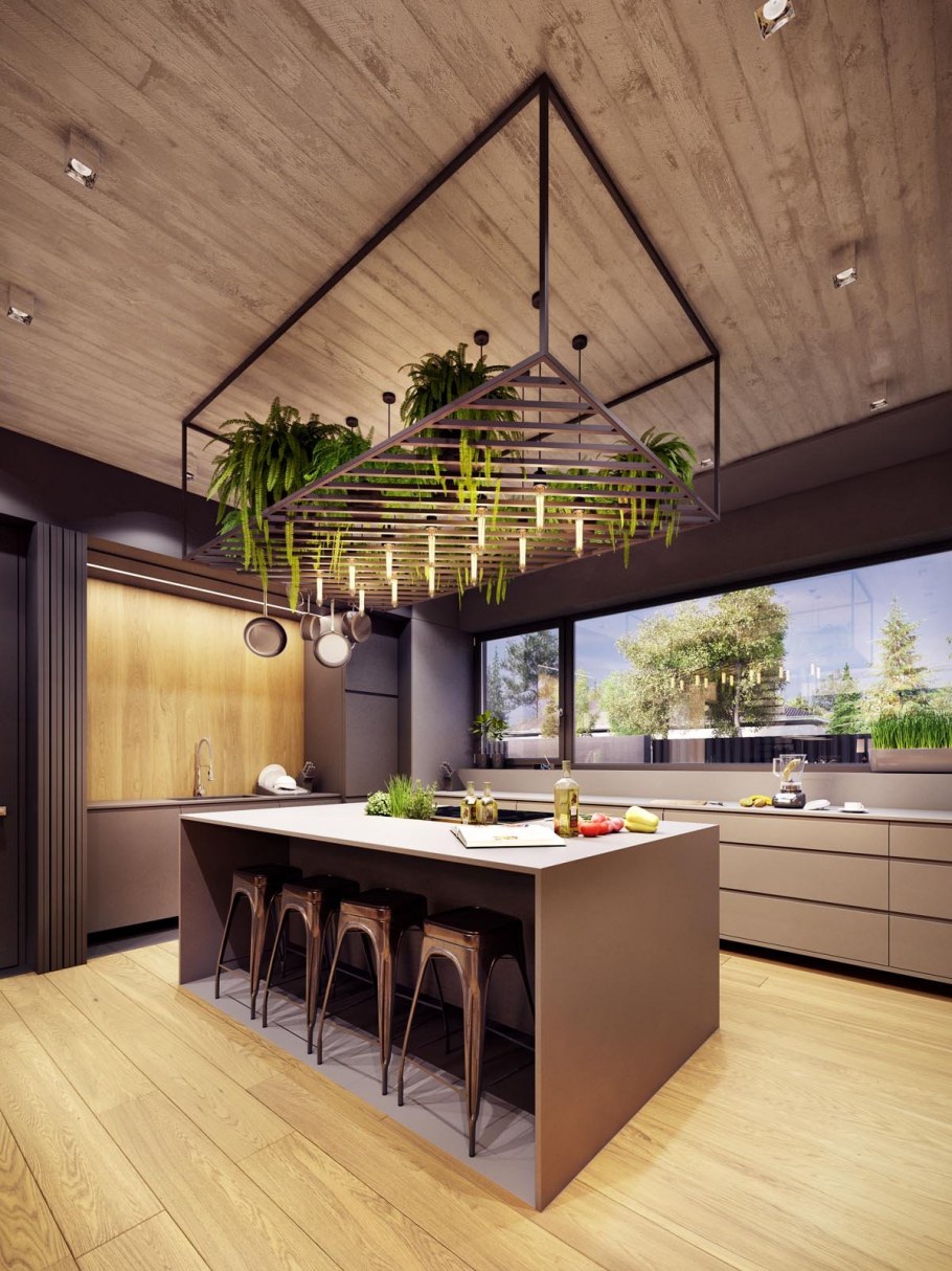 Кухня-гостиная 22м2 эколофт