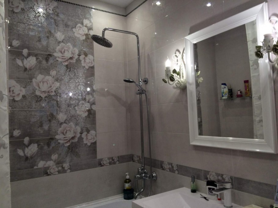 Кафель в ванной комнате реальные