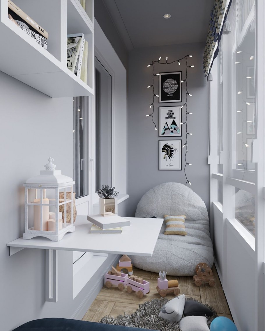 Балкон в скандинавском стиле