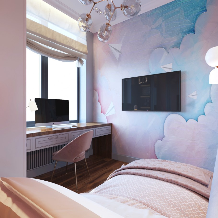 Детская комната 10 кв м для девочки