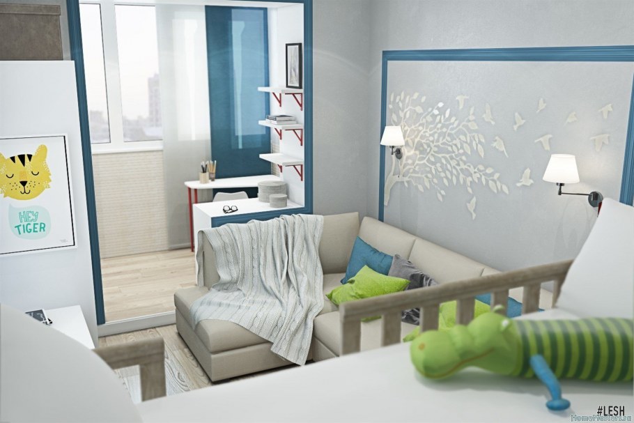 Интерьер маленькой спальни молодой девушки