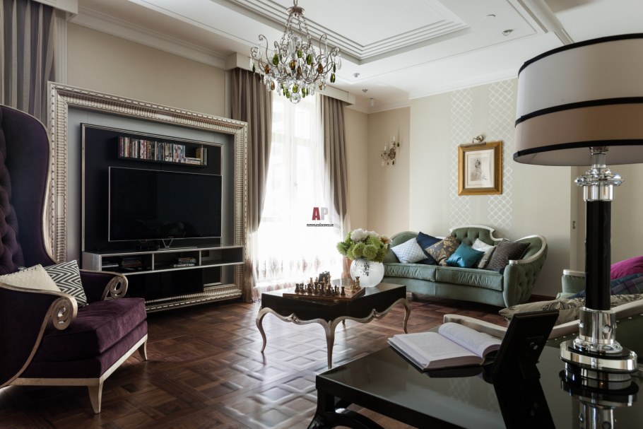 Арт-деко стиль в интерьере гостиная