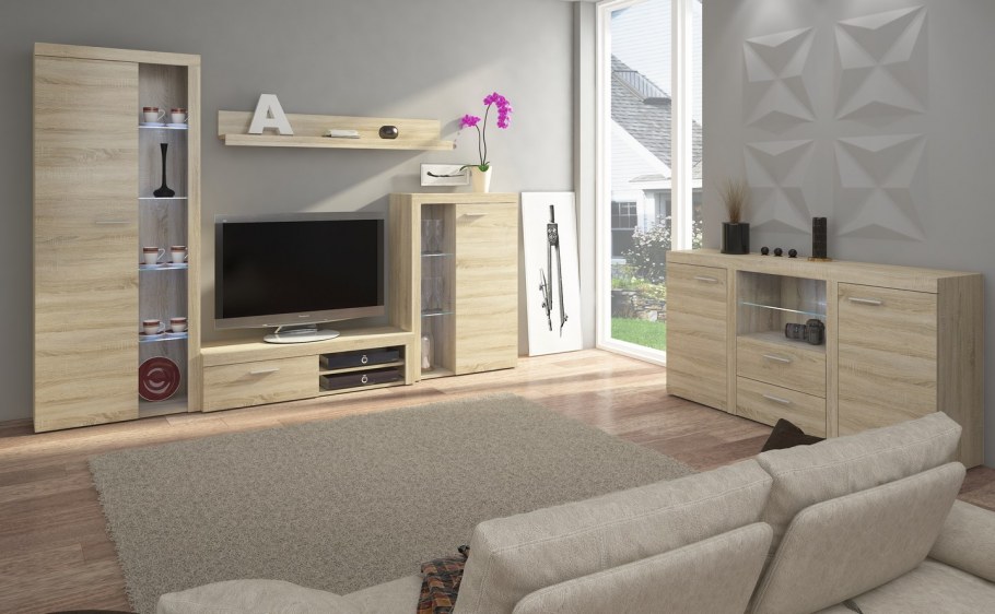 Стенка Румба дуб сонома