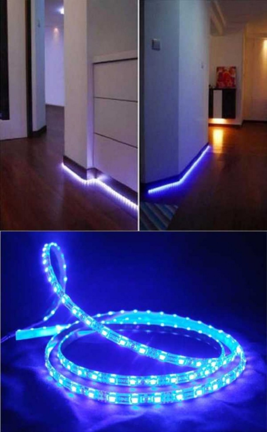 Светодиодная лента на стене